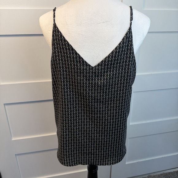 Express Camisole Tank Top Womens M Black White Horse Bit Buckle Design Loose Fit - Picture 6 of 10